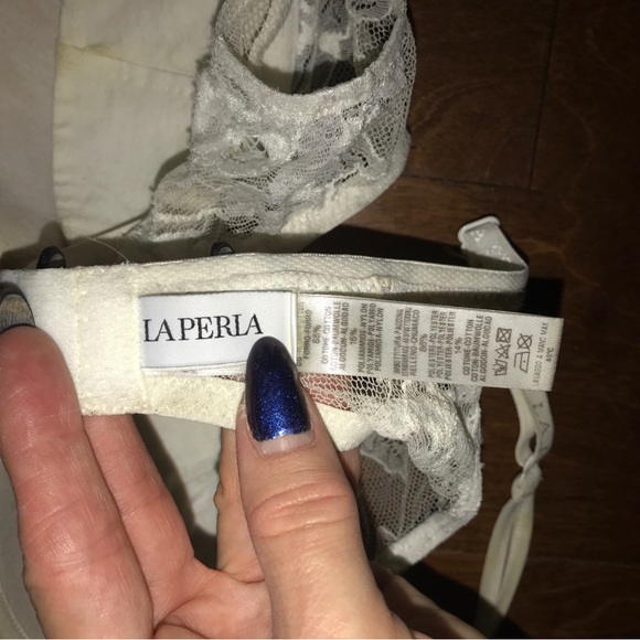 Retl$495 Ivory Luxe La Perla Push up bra lace tulle 32B - Picture 3 of 7